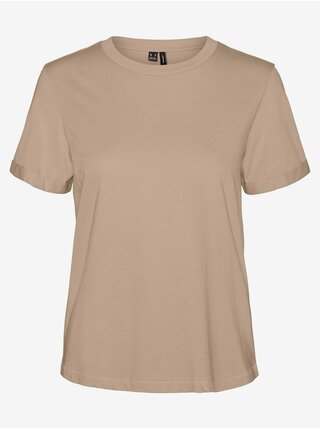 Béžové dámské basic tričko VERO MODA Paula