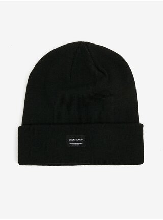 Černá pletená zimní čepice Jack & Jones DNA