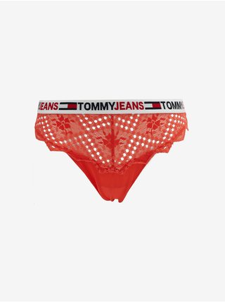 Červené dámské krajkové kalhotky Tommy Jeans