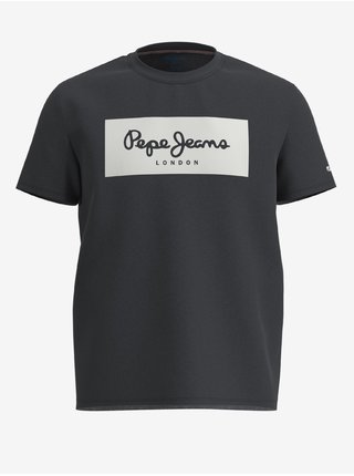 Tmavě šedé pánské tričko Pepe Jeans Aaron