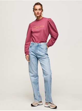 Mikiny pre ženy Pepe Jeans - tmavoružová
