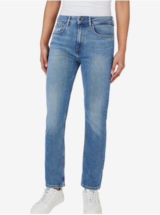 Modré dámské straight fit džíny Pepe Jeans Mary