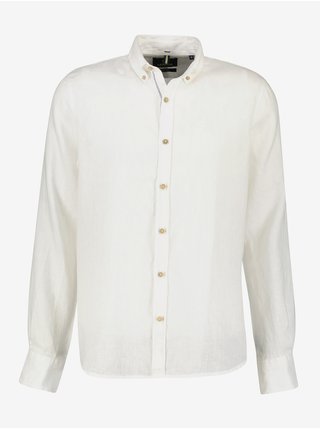Bílá pánská lněná košile LERROS