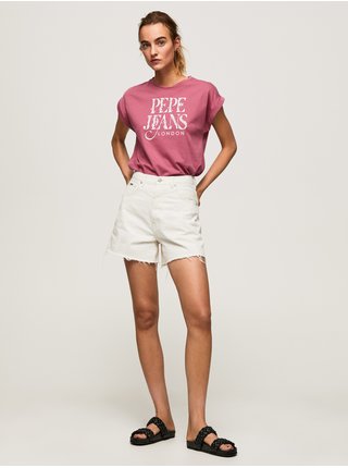 Tričká s krátkym rukávom pre ženy Pepe Jeans - ružová