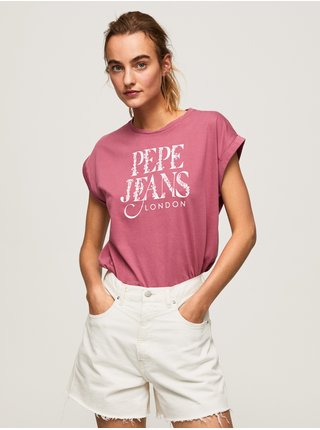 Tričká s krátkym rukávom pre ženy Pepe Jeans - ružová