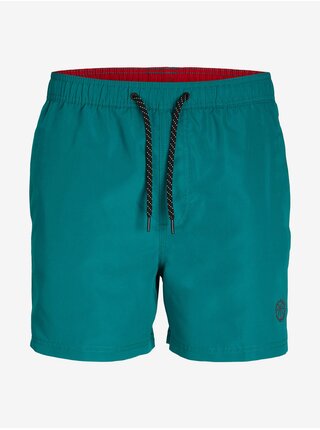 Petrolejové pánské plavky Jack & Jones Fiji