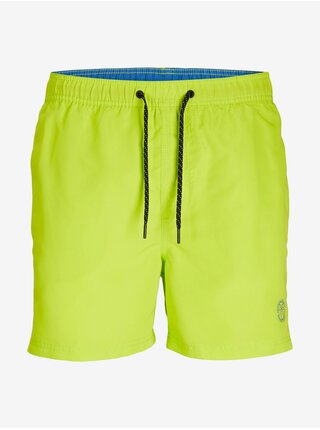 Neonově žluté pánské plavky Jack & Jones Fiji