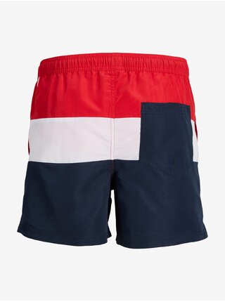 Modro-červené pánské plavky Jack & Jones Fiji