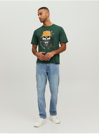 Zelené pánské tričko Jack & Jones Roxbury