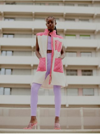 Vesty pre ženy The Jogg Concept - krémová, ružová