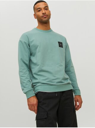 Mikiny bez kapuce pre mužov Jack & Jones - zelená