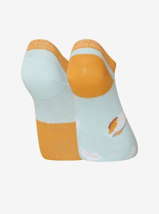 Hořčicovo-modré dětské veselé ponožky Dedoles Morče 