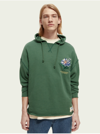 Zelená pánská mikina s kapucí Scotch & Soda
