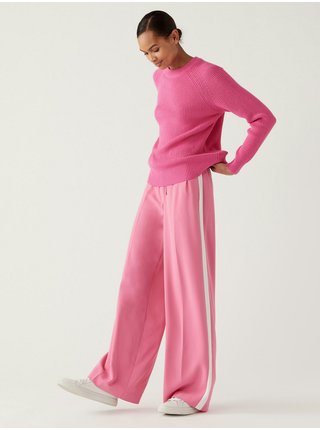 Růžový dámský basic svetr Marks & Spencer   