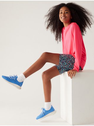 Černé holčičí vzorované krátké legíny Marks & Spencer