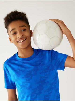 Modré klučičí sportovní vzorované tričko Marks & Spencer