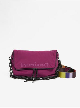 Ružovo-fialová dámska crossbody kabelka Desigual Logout Venecia Maxi