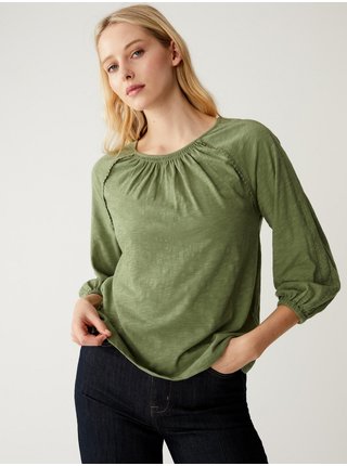 Zelené dámské tričko Marks & Spencer   