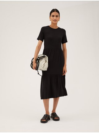 Černé dámské midi šaty Marks & Spencer 