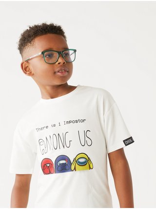Bílé klučičí tričko s motivem Among Us™ Marks & Spencer  