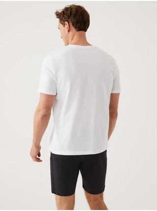 Bílé pánské basic tričko Marks & Spencer  
