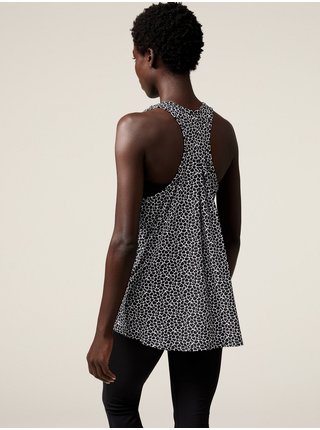 Bílo-černý dámský vzorovaný sportovní top Marks & Spencer  