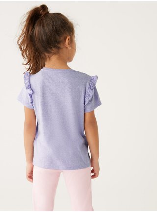 Světle fialové holčičí tričko Marks & Spencer  