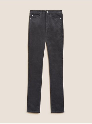 Tmavě šedé dámské manšestrové kalhoty Marks & Spencer Sienna 