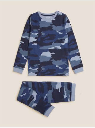 Tmavě modré klučičí army pyžamo Marks & Spencer
