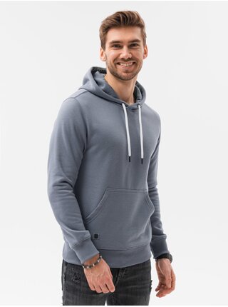 Sada dvou pánských basic mikin v khaki a šedé barvě Ombre Clothing 