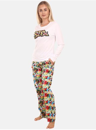 Bílé dámské pyžamo Styx emoji