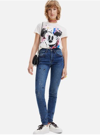 Bílé dámské tričko Desigual Mickey Crash