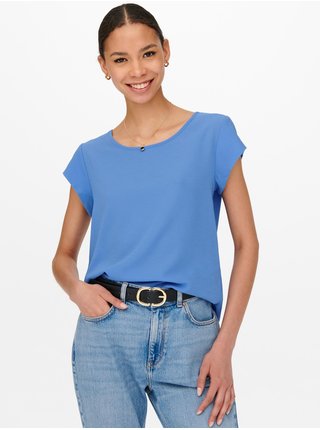 Tričká s krátkym rukávom pre ženy ONLY - modrá