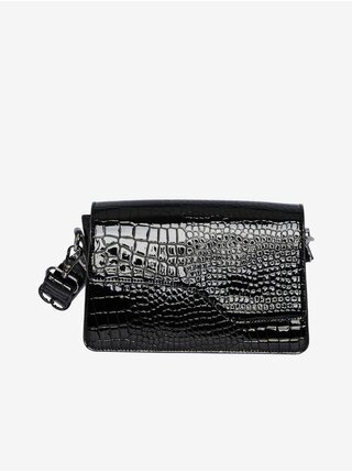 Čierna dámska crossbody kabelka s krokodýlím vzorom Pieces Bunna
