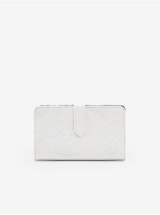 Bílá dámská květovaná peněženka Desigual Alpha Pia Medium