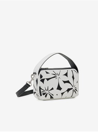 Černo-bílá dámská květovaná kabelka Desigual Onyx Narbonne Mini