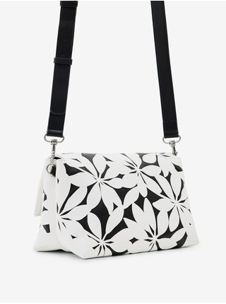 Čierno-biela dámska kvetovaná kabelka Desigual Onyx Venecia 2.0