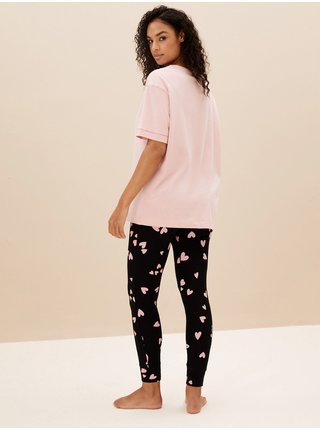 Pyžamká pre ženy Marks & Spencer - ružová, čierna