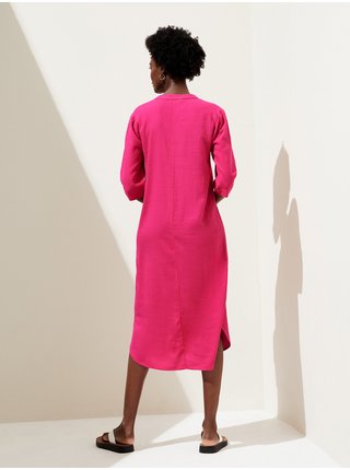 Tmavé růžové dámské šaty Marks & Spencer 