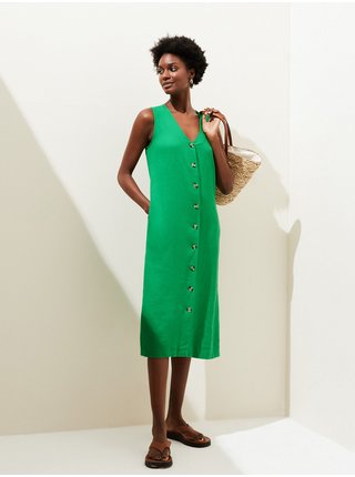 Zelené dámské midi šaty Marks & Spencer 