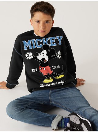 Černá klučičí mikina s potiskem Marks & Spencer Mickey Mouse™  