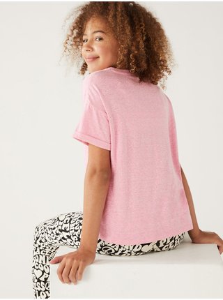 Růžové holčičí tričko Marks & Spencer  