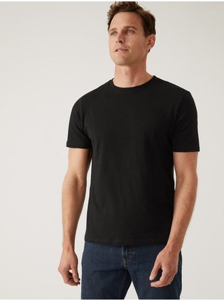 Černé pánské basic tričko Marks & Spencer 
