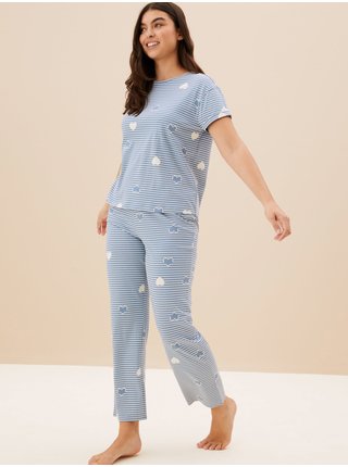 Pyžamká pre ženy Marks & Spencer - modrá, biela