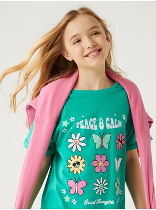 Zelené holčičí tričko Marks & Spencer  