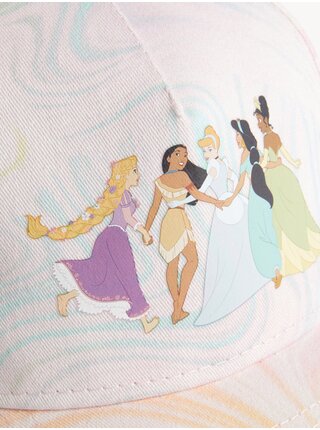 Světle růžová holčičí bavlněná kšiltovka s potiskem Marks & Spencer Disney Princess™ 