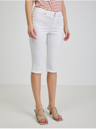 Bílé dámské capri kalhoty ORSAY