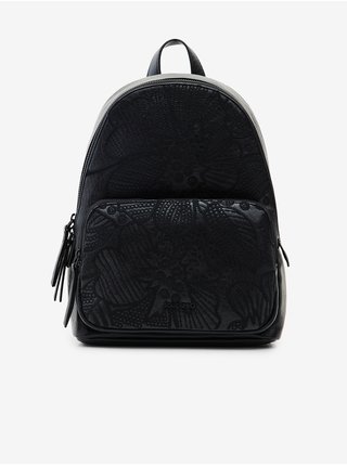 Černý dámský květovaný batoh Desigual Alpha Mombasa Mini