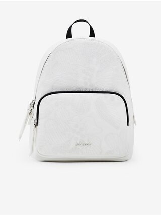 Bílý dámský květovaný batoh Desigual Alpha Mombasa Mini