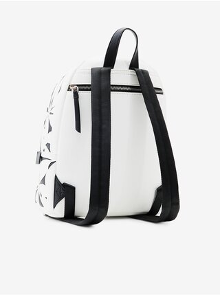 Bílý dámský květovaý batoh Desigual Onyx Mombasa Mini